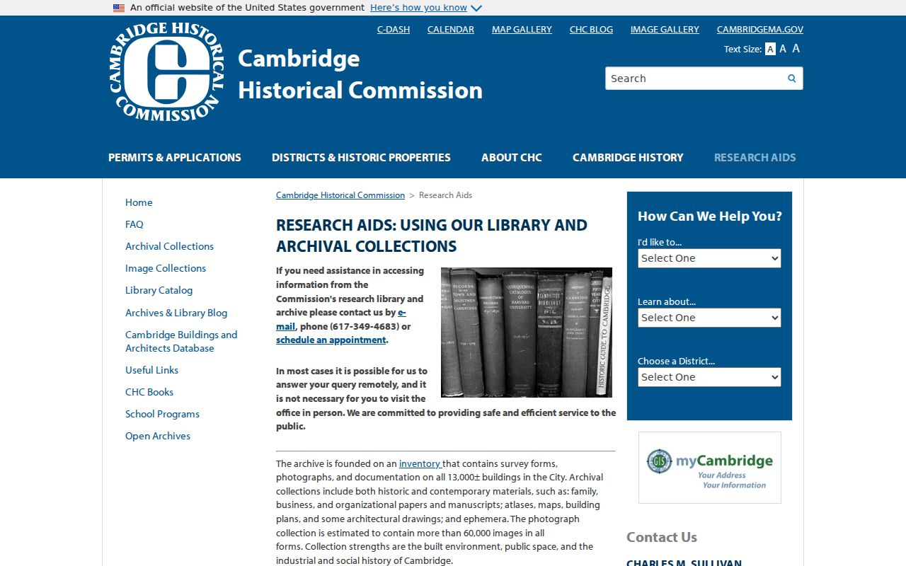 Middlesex County city directory research at the Cambridge Historical Commission